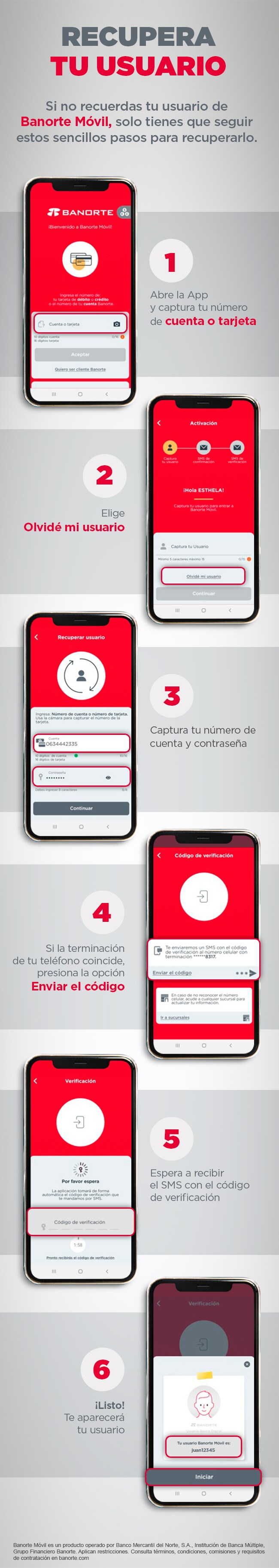 Teléfono con la aplicación Banorte