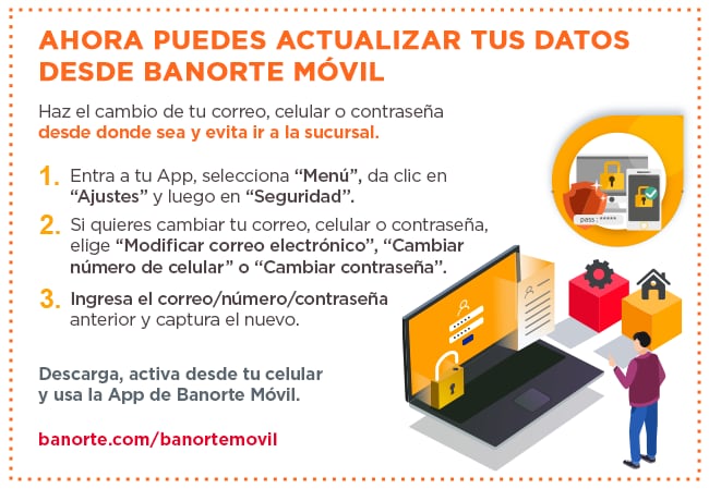 Infografía Actualiza tus datos desde la app