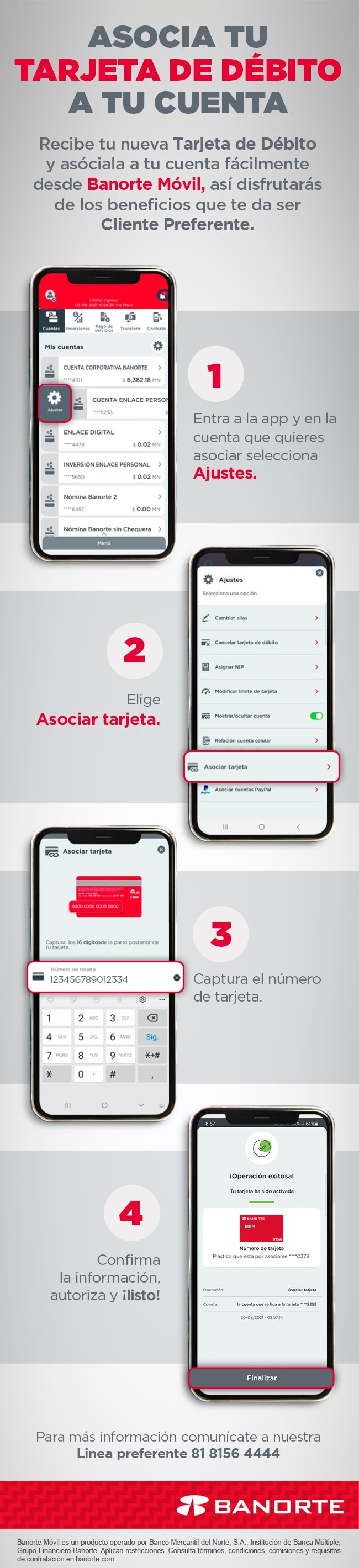 Asocia tu tarjeta de débito a tu cuenta