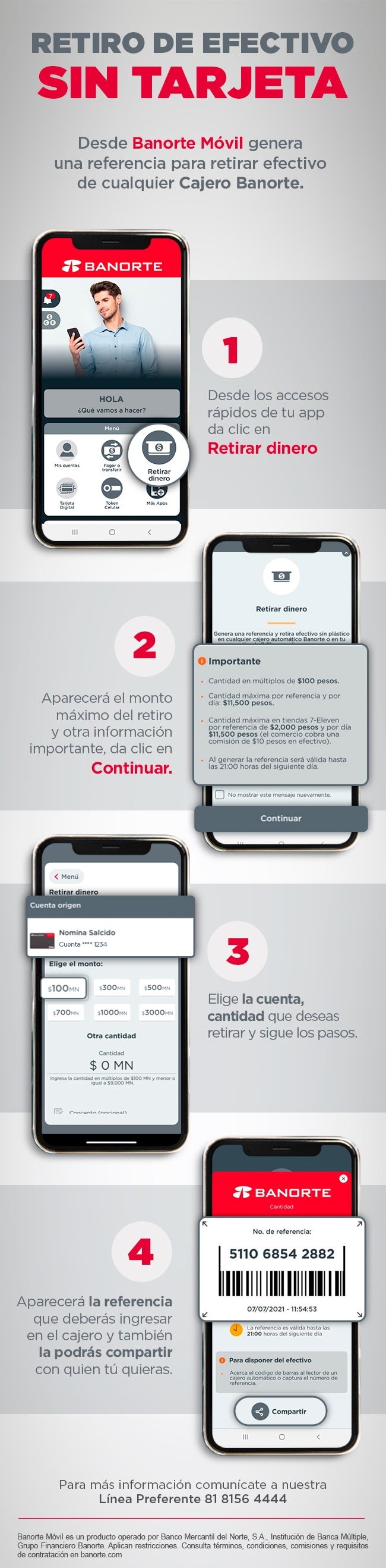 Retira efectivo sin tarjeta