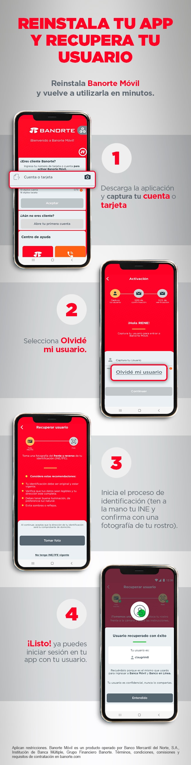 Recuperación de usuario y Reactivación