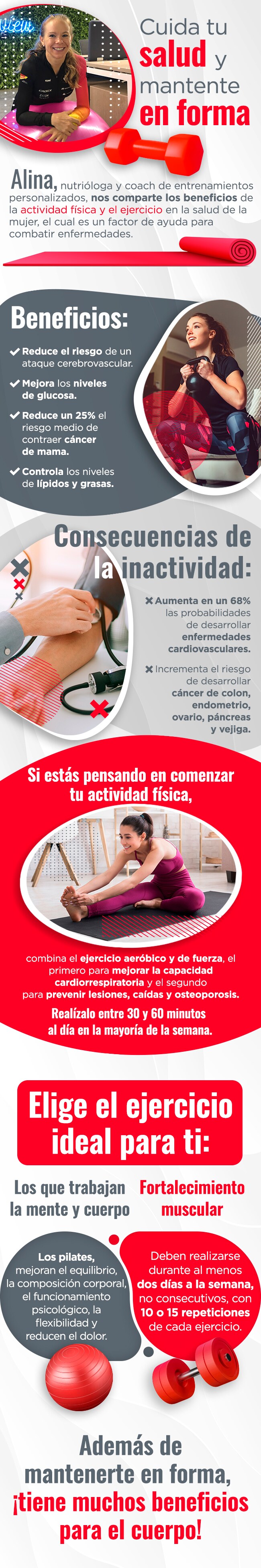 Conoce la importancia que tiene el ejercicio en la salud de la mujer