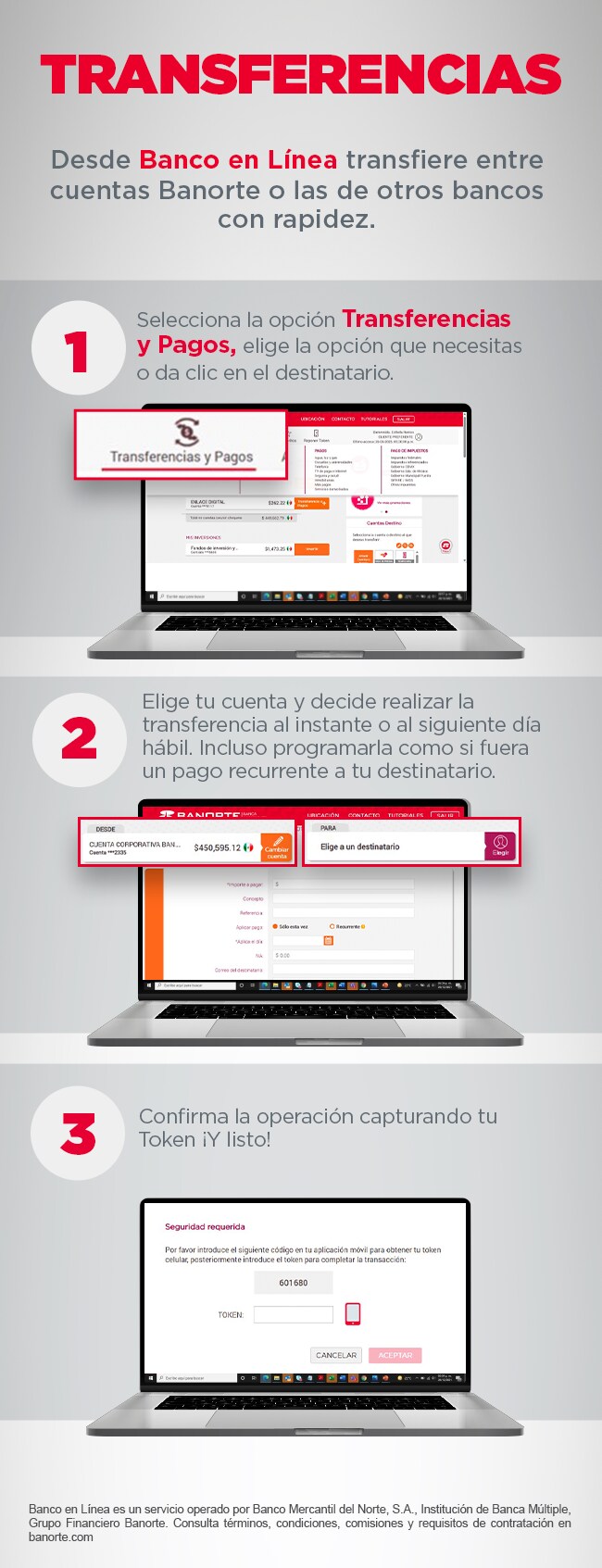 Guía paso a paso para realizar transferencias bancarias desde Banco en Línea